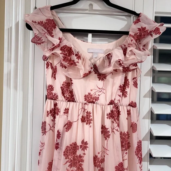 Chelsea28 Floral Print Ruffle Midi Dress sz XS - Picture 8 of 8